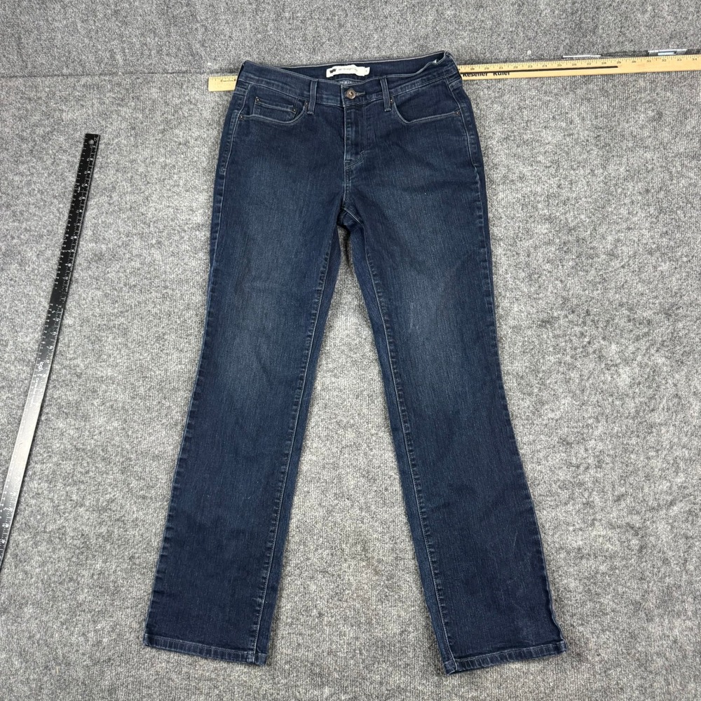 Levi's Jeans Womens Size 8 Dark Wash 505 Straight Leg Classic Stretch Denim
